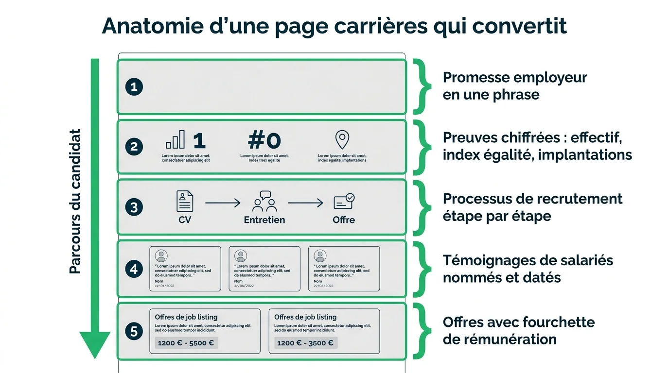 Anatomie d'une page carrières : les cinq blocs attendus par un candidat