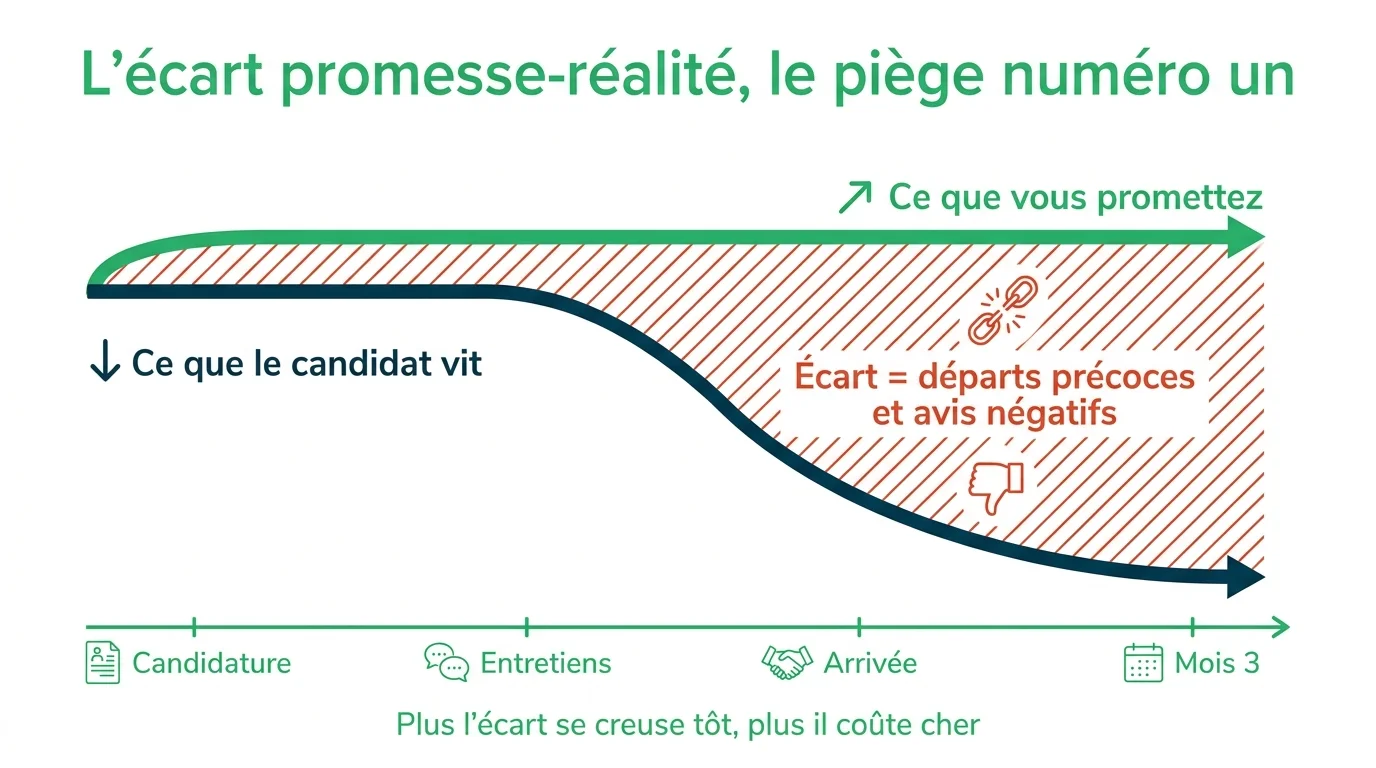 L'écart entre la promesse employeur et la réalité vécue nourrit les départs précoces