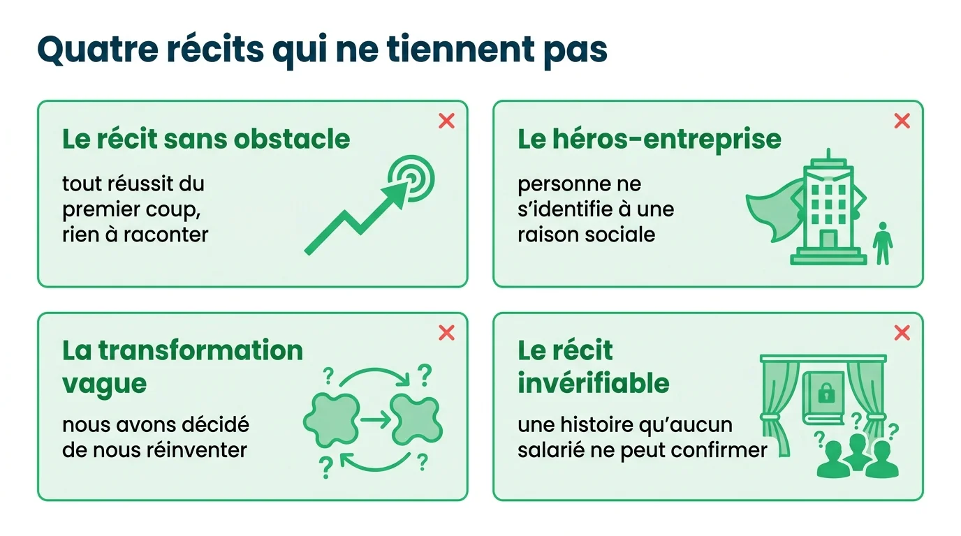 Les quatre défauts qui font s'effondrer un récit d'entreprise
