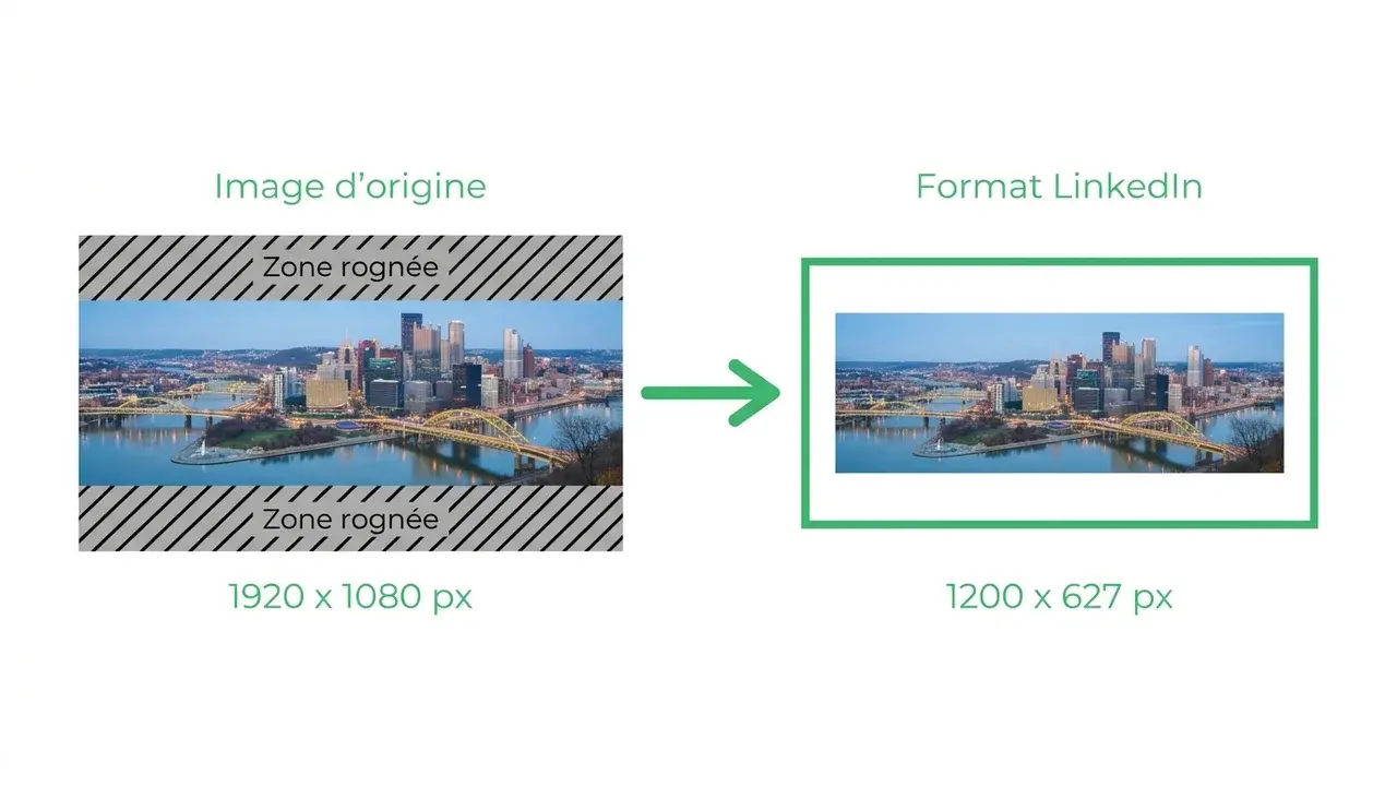 Recadrer une image au ratio LinkedIn sans la déformer